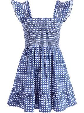 Hill House Home Elizabeth Nap Dress Blue Gingham size M